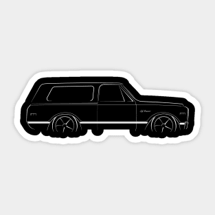 1972 Chevy K/5 Blazer - profile stencil, white Sticker